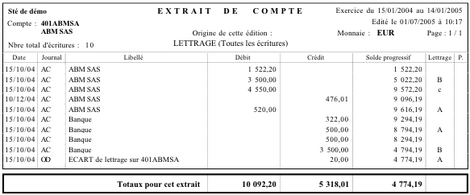 l'impression du lettrage dans compt'up